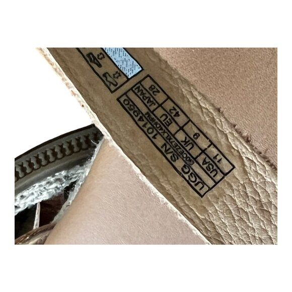 UGG Women’s Leather Sandals Brown Strappy Woven Flat Size 11 NWT/NWB - Picture 3 of 5